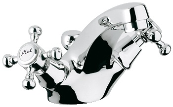 Смеситель для раковины двухвентильный с донным клапаном Grohe коллекция Arabesk хром 21156000