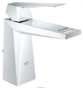 Смеситель для раковины однорычажный с донным клапаном каскадный Grohe Allure Brilliant хром 23029000