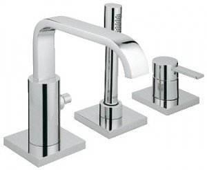 Смеситель однорычажный на борт ванны с душем Grohe Коллекция Allure хром 19316000