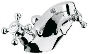 Змішувач для раковини двухвентильний з донним клапаном Grohe колекція Arabesk хром 21156000