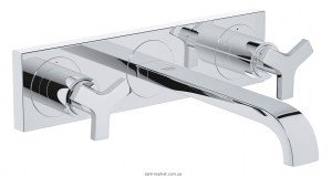 Смеситель для раковины двухвентильный настенный скрытый Grohe коллекция Allure хром 20192000