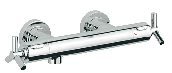 Смеситель для душа настенный двухвентильный с термостатом Grohe коллекция Atrio хром 34010000