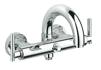 Смеситель двухвентильный для ванны с коротким изливом Grohe коллекция Atrio хром 25011000