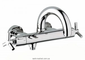 Змішувач з термостатом двухвентильний з коротким виливом Grohe колекція Atrio хром 34061000