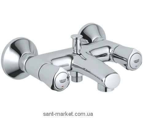 Смеситель двухвентильный для ванны с коротким изливом Grohe коллекция Avina хром 25085000