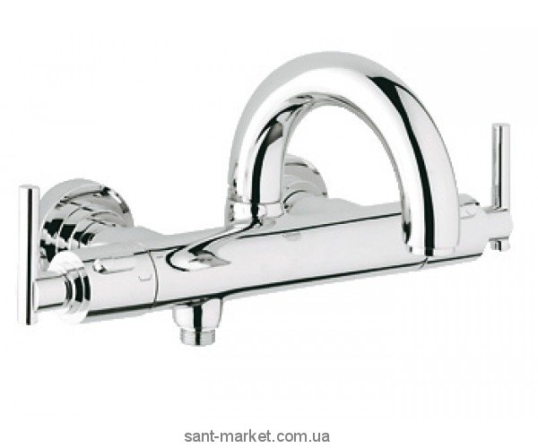 Змішувач з термостатом двухвентильний з коротким виливом Grohe колекція Atrio хром 34062000