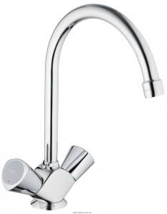 Смеситель для раковины двухвентильный с донным клапаном Grohe коллекция Costa S хром 21257001