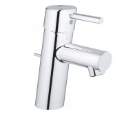 Смеситель для раковины однорычажный с донным клапаном Grohe коллекция Concetto хром 3220410E