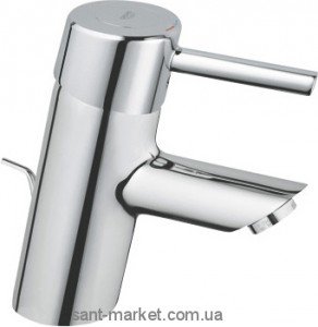 Смеситель для раковины однорычажный с донным клапаном Grohe коллекция Concetto хром 32204000