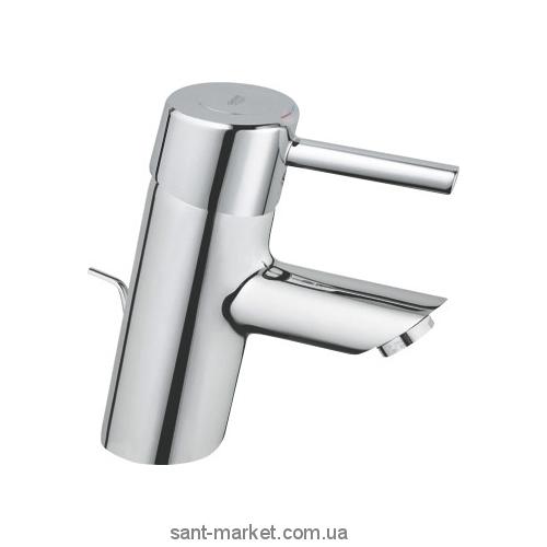 Смеситель для раковины однорычажный с донным клапаном Grohe коллекция Concetto хром 3220400E
