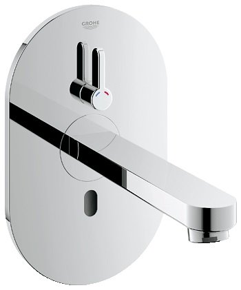 Смеситель для раковины электронный сенсорный настенный Grohe Eurosmart Cosmopolitan E хром 36315000