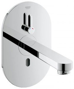 Смеситель для раковины электронный сенсорный настенный Grohe Eurosmart Cosmopolitan E хром 36315000