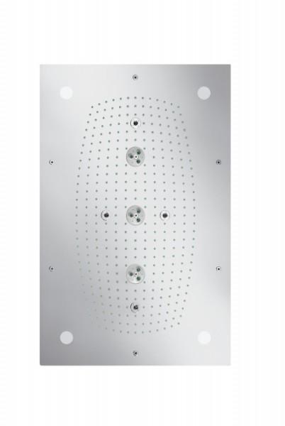 Верхний душ встраиваемый в потолок с подсветко Hansgrohe коллекция Raindance Rainmaker хром 28418000