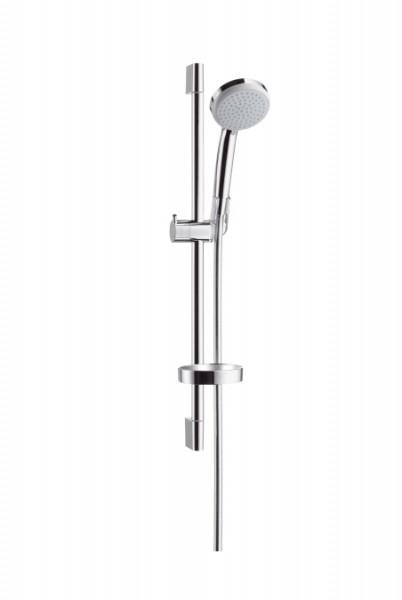 Душовий гарнітур зі штангою Hansgrohe колекція Croma 100 Vario EcoSmart з мильницею хром 27776000