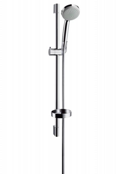 Душевой гарнитур со штангой Hansgrohe коллекция Croma 100 Unica'C с мыльницей хром 27717000