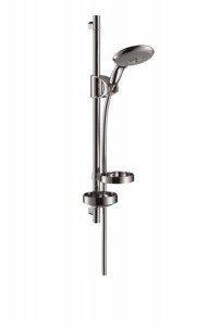 Душовий гарнітур зі штангою Hansgrohe колекція Raindance E 120 AIR з мильницею хром 27887000