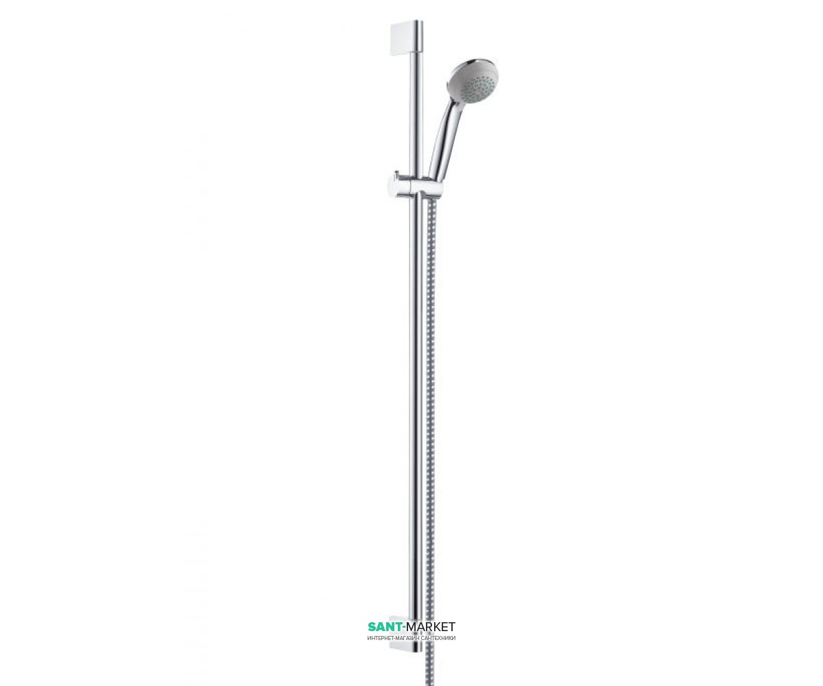 Душевой гарнитур со штангой Hansgrohe коллекция Crometta 85 Green/Unica хром 27762000
