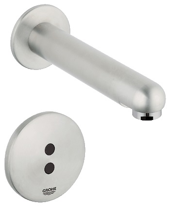 Змішувач для раковини електронний сенсорний настінний Grohe Europlus E суперсталь 36042SD0