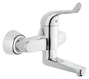 Смеситель для раковины однорычажный настенный Grohe коллекция Euroeco Special хром 32792000
