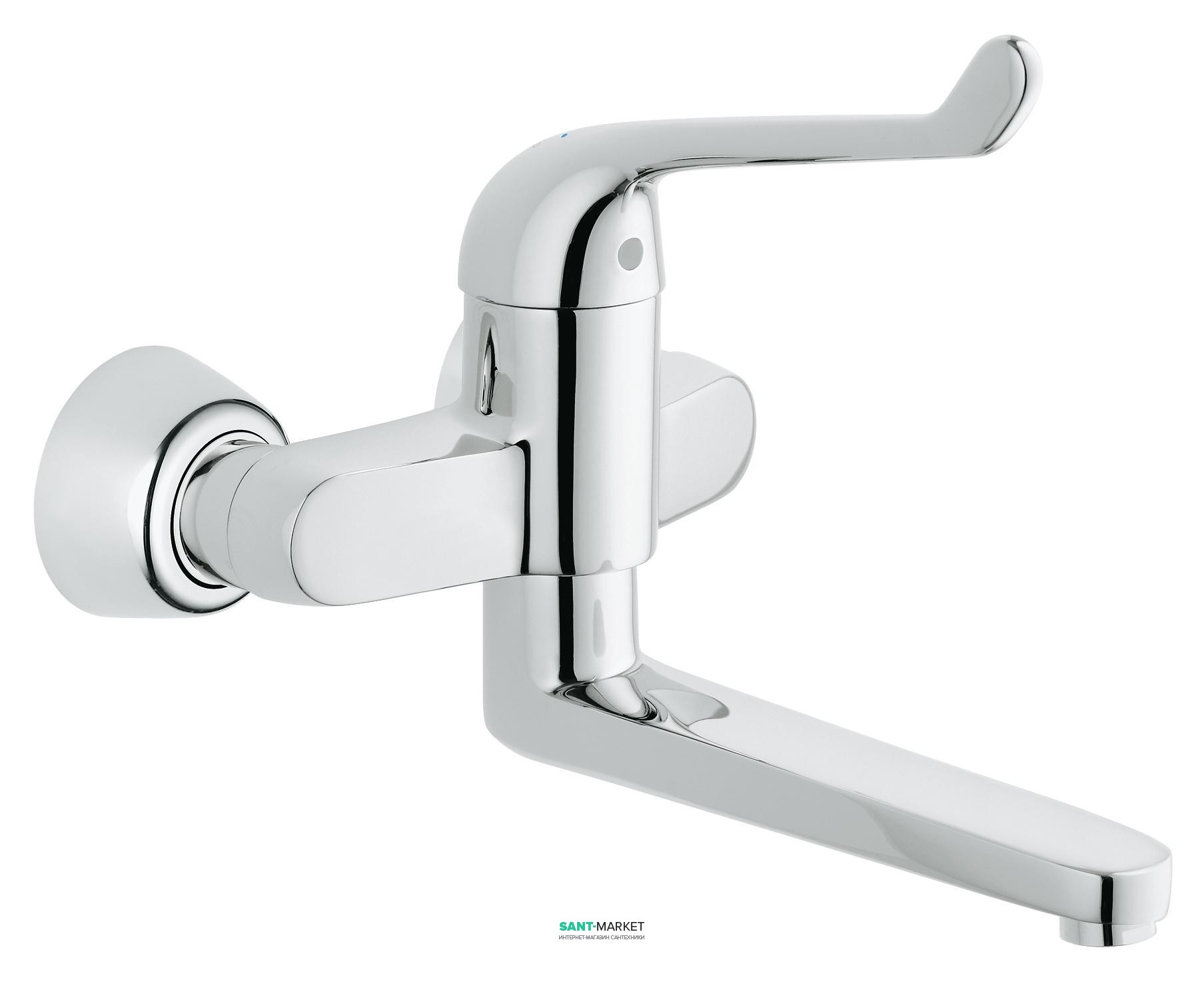 Змішувач для раковини одноважеля настінний Grohe колекція Euroeco Special хром 32793000