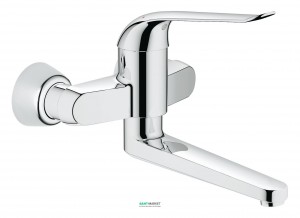Змішувач для раковини одноважеля настінний Grohe колекція Euroeco Special хром 32773000