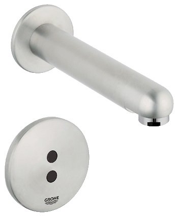 Змішувач для раковини електронний сенсорний настінний Grohe Europlus E суперсталь 36042SD0