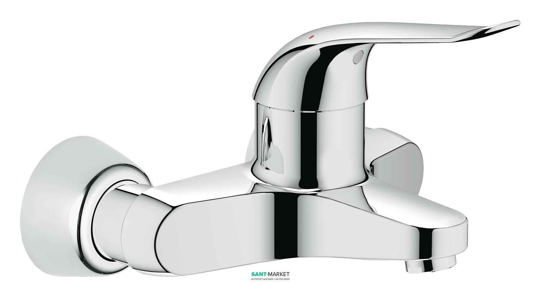 Змішувач для раковини одноважеля настінний Grohe колекція Euroeco Special хром 32776000