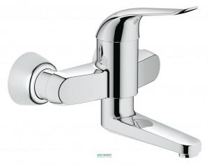 Смеситель для раковины однорычажный настенный Grohe коллекция Euroeco Special хром 32767000
