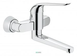 Смеситель для раковины однорычажный настенный Grohe коллекция Euroeco Special хром 32773000