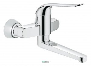 Змішувач для раковини одноважеля настінний Grohe колекція Euroeco Special хром 32773000