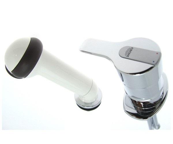 Смеситель для раковины однорычажный скрытый Grohe коллекция Eurodisc хром 33086000
