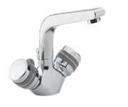 Смеситель для раковины двухвентильный с донным клапаном Grohe коллекция Supra хром 21002000