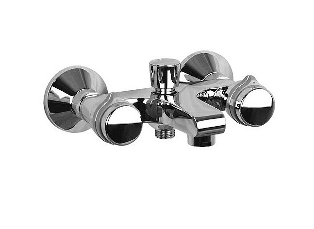 Смеситель двухвентильный для ванны с коротким изливом Grohe коллекция Supra хром 25483000