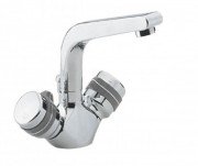 Смеситель для раковины двухвентильный с донным клапаном Grohe коллекция Supra хром 21002000