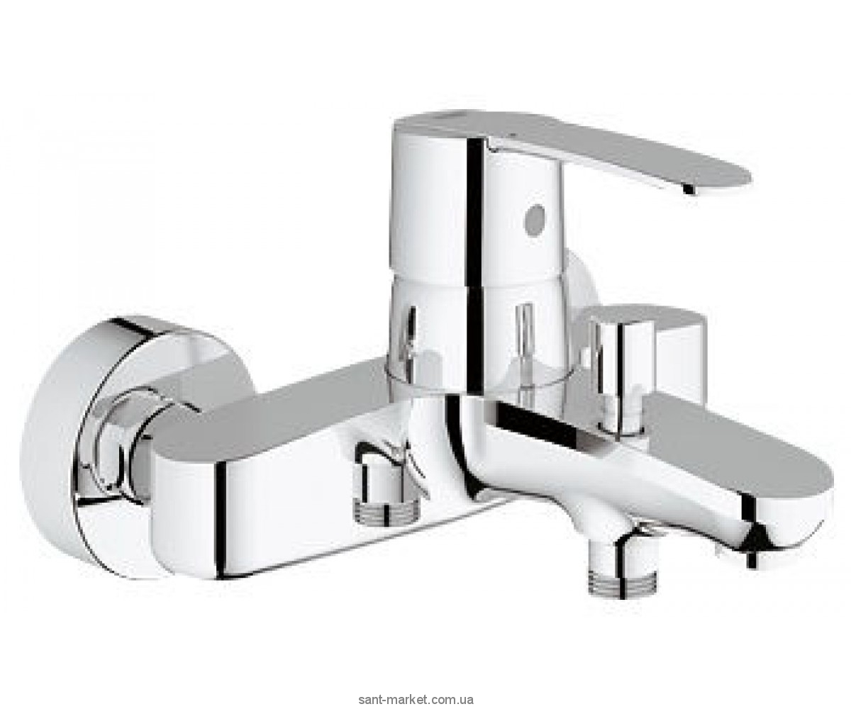 Смеситель однорычажный для ванны с коротким изливом Grohe коллекция Wave Cosmopolitan хром 23209000