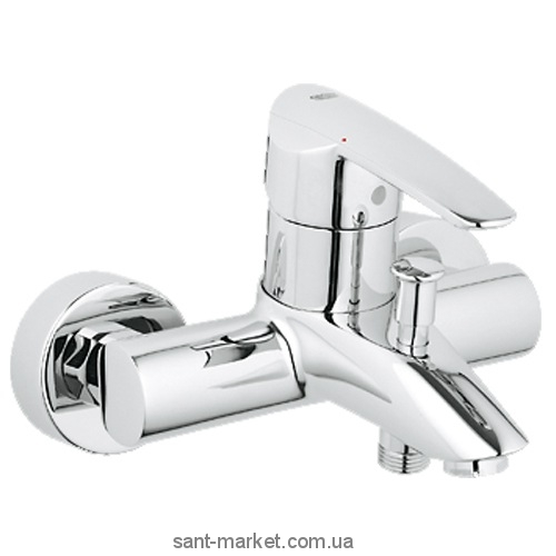 Змішувач одинважільний для ванни з коротким виливом Grohe колекція Wave хром 32286000