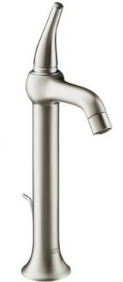 Смеситель для раковины однорычажный с донным клапаном высокий Hansgrohe Axor Terrano сатин 37020810