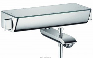 Смеситель с термостатом двухвентильный Hansgrohe коллекция Ecostat Select хром/белый 13141400
