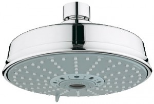 Лейка для верхнього душа з тропічним душем Grohe колекція Rainshower Rustic хром 27128000