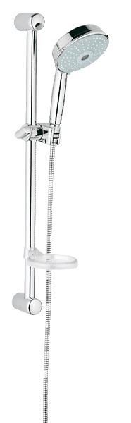 Душевой гарнитур со штангой Grohe коллекция Rainshower Rustic с мыльницей хром 27139000