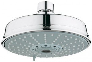 Лейка для верхнього душа з тропічним душем Grohe колекція Rainshower Rustic хром 27128000
