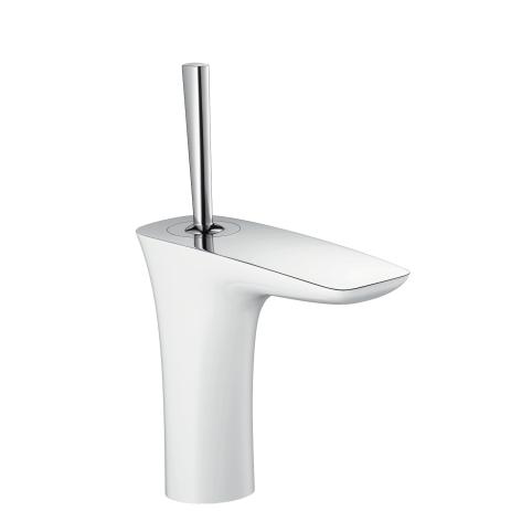 Смеситель для раковины с джойстиком и донным клапаном Hansgrohe PuraVida хром/белый 15074400