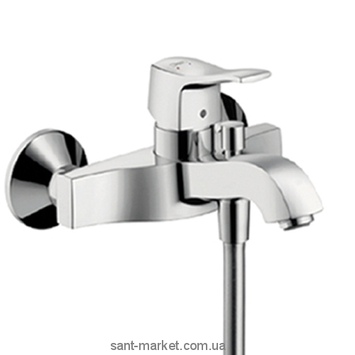 Смеситель однорычажный для ванны с коротким изливом Hansgrohe коллекция Metris Classic хром 31478820