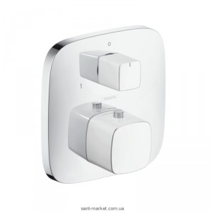 Смеситель с термостатом скрытый (встраиваемый) Hansgrohe коллекция PuraVida хром/белый 15771400