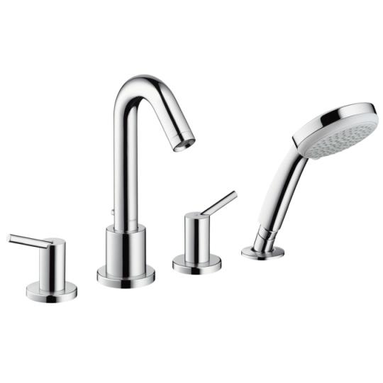 Смеситель двухвентильный на борт ванны с душем Hansgrohe коллекция Talis S хром 32314000