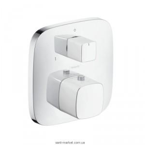 Смеситель с термостатом скрытый (встраиваемый) Hansgrohe коллекция PuraVida хром/белый 15771400