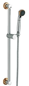 Душовий гарнітур зі штангою Grohe колекція Sinfonia хром / золото 28975IG0