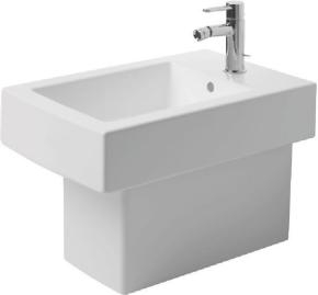 Биде напольное Duravit коллекция Vero 57х37х40 с переливом 224010000