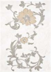 декор Церсаніт Аура Квітка бежевий 25x35