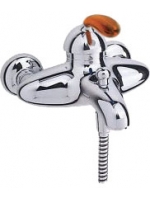 Смеситель однорычажный с коротким изливом Hansgrohe коллекция Axor Azzur хром/янтарь 34400520